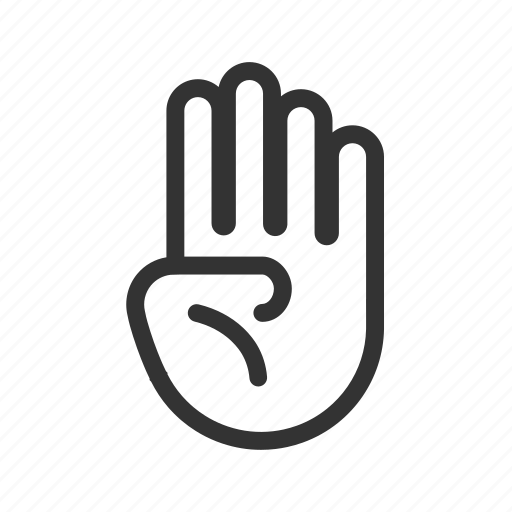 Fingers, four, gesture, hand, salute, up icon - Download on Iconfinder