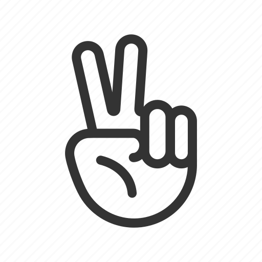 Fingers, hand, palm, peace, twice, two icon - Download on Iconfinder