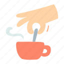 cup, coffee, hot, drink, hand