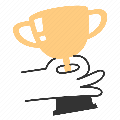 Achievement, award, cup, trophy, hand icon - Download on Iconfinder