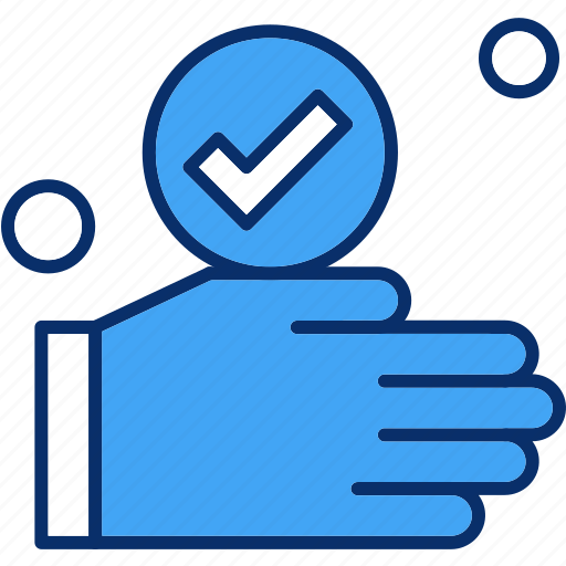 Hand, hands, tick, washing icon - Download on Iconfinder