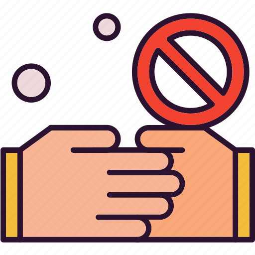 Forbidden, hands, handshakehygiene, no icon - Download on Iconfinder