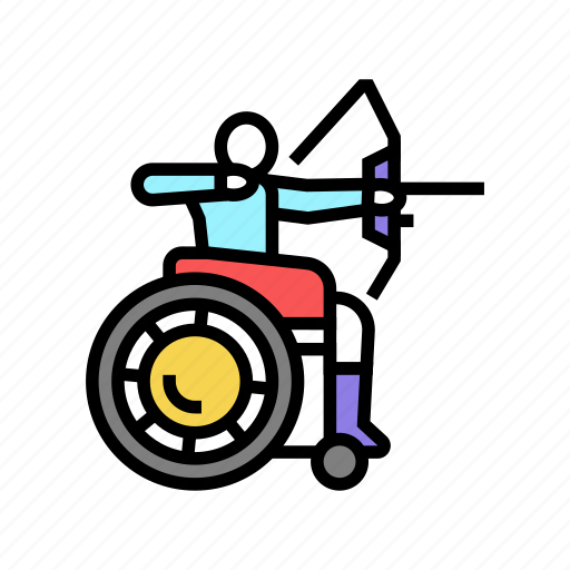 Archery, handicapped, athlete, sport, game, basketball icon - Download on Iconfinder