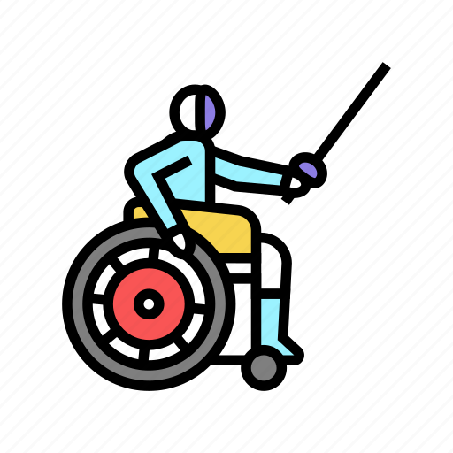 Fencing, handicapped, athlete, sport, game, basketball icon - Download on Iconfinder