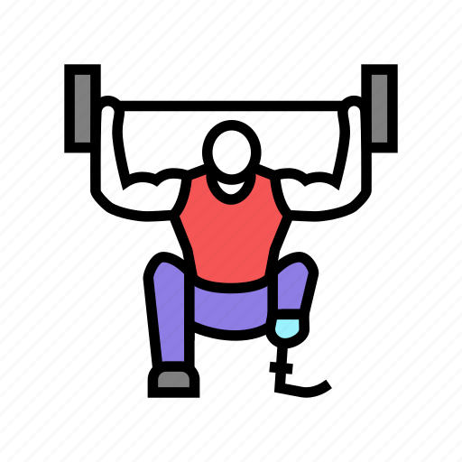 Powerlifting, handicapped, athlete, sport, game, basketball icon - Download on Iconfinder