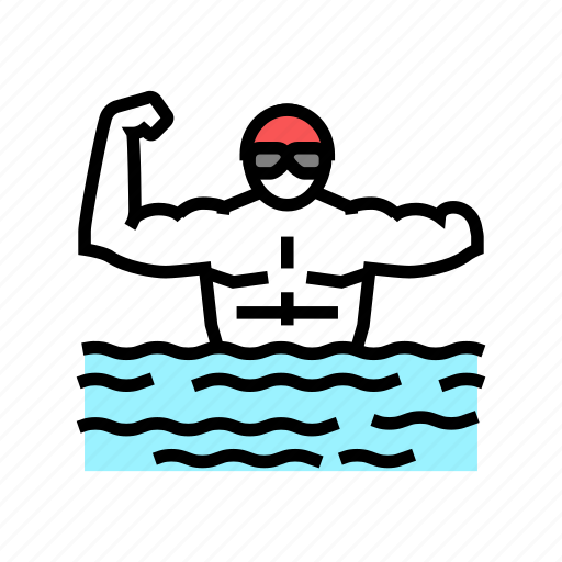 Swimming, handicapped, athlete, sport, game, basketball icon - Download on Iconfinder