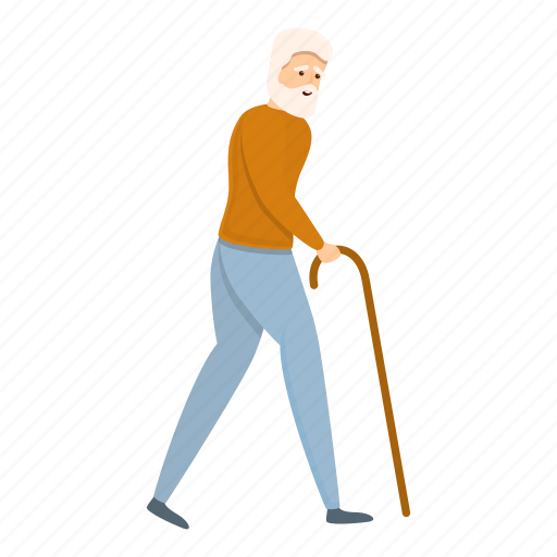 Family, grandfather, medical, stick, walking, wtih icon - Download on Iconfinder