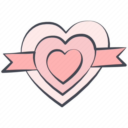Heart, love, lovely, ribbon, valentine, valentine's day icon - Download on Iconfinder