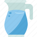 water, jug, pitcher, container, pouring
