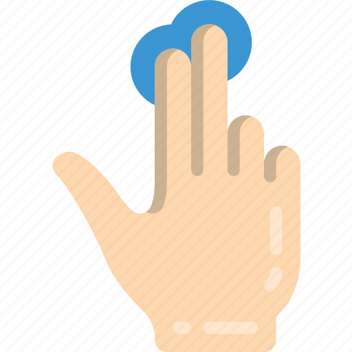 Finger, press, two icon - Download on Iconfinder