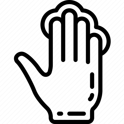 Finger, four, press icon - Download on Iconfinder