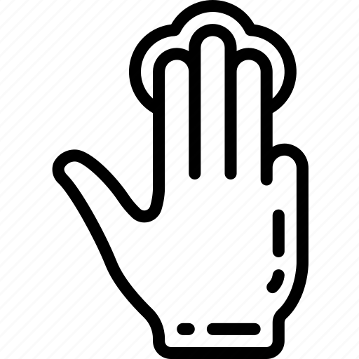 Finger, press, three icon - Download on Iconfinder