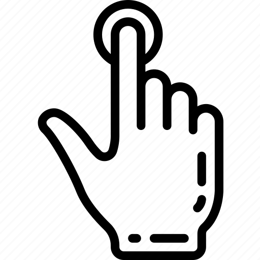 Finger, press, single icon - Download on Iconfinder