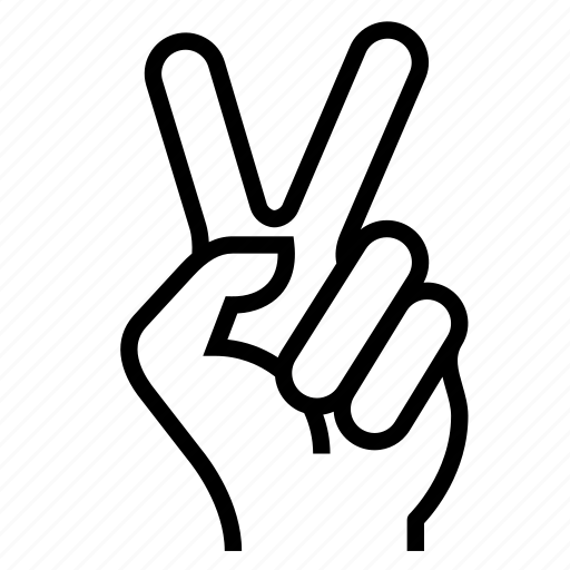 Fingers, hand, peace icon - Download on Iconfinder