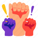 protest, fist, power, raise, gestures, hand, gesture