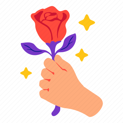 Rose, giving, flowers, hand, gesture, gestures icon - Download on Iconfinder