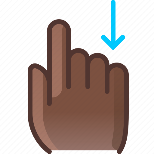 Control, down, gesture, hand, scroll, slide icon - Download on Iconfinder