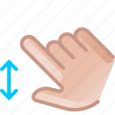 control, gesture, hand, scroll, slide, vertical