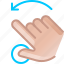 gesture, hand, left, rotation, touch, turn 