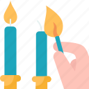 candles, lighting, hanukkah, tradition, decor