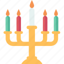 menorah, candelabra, hanukkah, candles, lamp