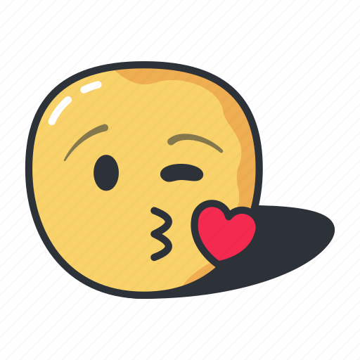Blowing, emoji, kiss, emoticon, emotion, happy icon - Download on Iconfinder