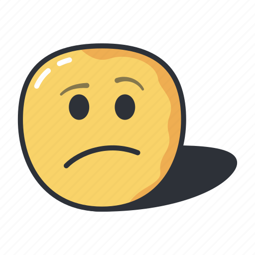 Confused, emoji, emoticon, expression, sad icon - Download on Iconfinder