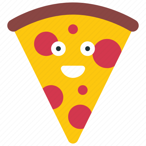 Happy, emoji, pizza, slice, smile icon - Download on Iconfinder