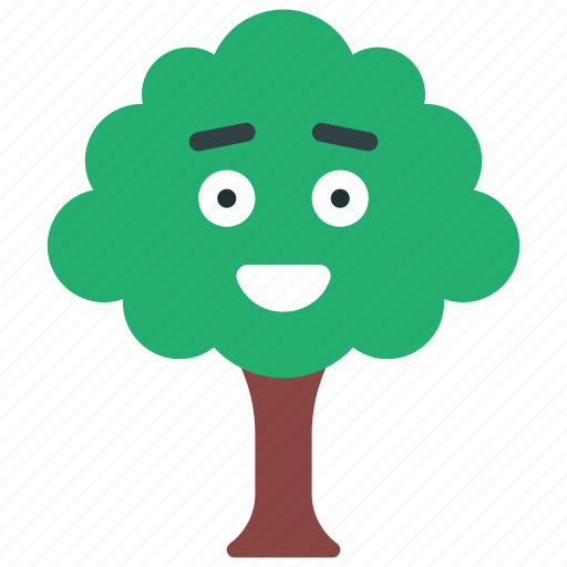 Happy, tree, emoji, smiley, face icon - Download on Iconfinder