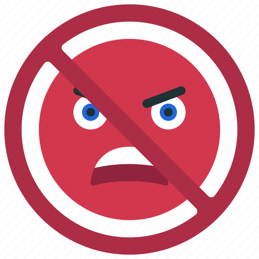 No, anger, angry, smiley, face icon - Download on Iconfinder