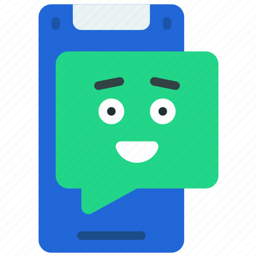 Send, happy, message, mobile, smile icon - Download on Iconfinder