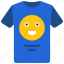 smiley, face, t, shirt, top, clothing 