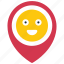smiley, location, pin, locate, travel 