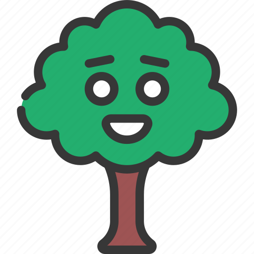 Happy, tree, emoji, smiley, face icon - Download on Iconfinder