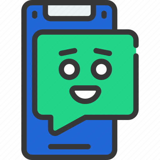 Send, happy, message, mobile, smile icon - Download on Iconfinder