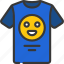 smiley, face, t, shirt, top, clothing 