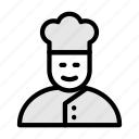 cook, chef, avatar, man, human