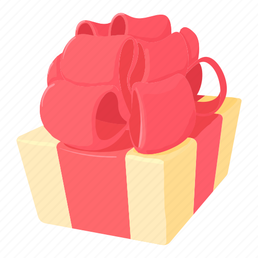 Birthday, bow, box, cartoon, gift, giftbox, package icon - Download on Iconfinder