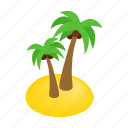 beach, isometric, palm, summer, travel, tropical, vacation