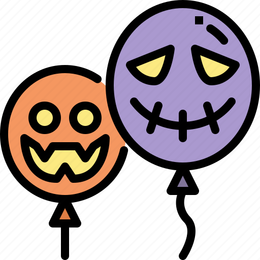 Balloon, decoration, halloween, holidays, party, scary, spooky icon - Download on Iconfinder