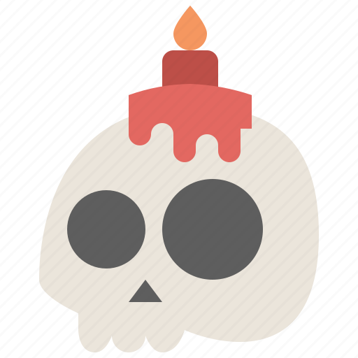 Candle, halloween, holidays, horror, party, scary, skull icon - Download on Iconfinder