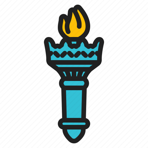 Usa, independence, holiday, statue, liberty, newyork, torch icon - Download on Iconfinder