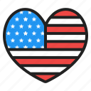usa, independence, holiday, america, love, heart, patriotism