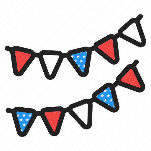Usa, independence, holiday, celebrations, american, flag, banner icon - Download on Iconfinder