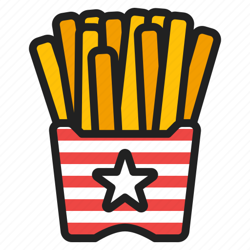 Usa, independence, holiday, celebrations, fries, poteto, chips icon - Download on Iconfinder