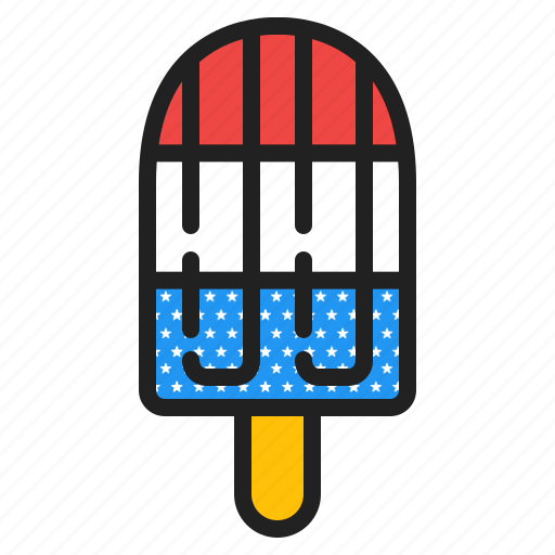 Usa, independence, holiday, celebrations, ice, icepop, popsicle icon - Download on Iconfinder