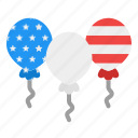 usa, independence, holiday, celebrations, balloons, decoration, flag