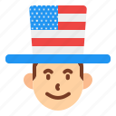 usa, independence, holiday, costume, hat, accessories, male