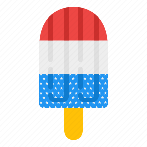 Usa, independence, holiday, celebrations, ice, icepop, popsicle icon - Download on Iconfinder