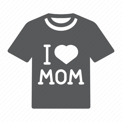 I, love, mom, tshirt, clothes, male, t-shirt icon - Download on Iconfinder